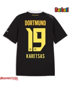 Borussia Dortmund Konstantinos Karetsas #19 Tricou Fotbal Replică 2026-27 Barbati Deplasare Borussia Dortmund Konstantinos Karetsas #19 Tricou Fotbal Replică 2026-27 Barbati Deplasare